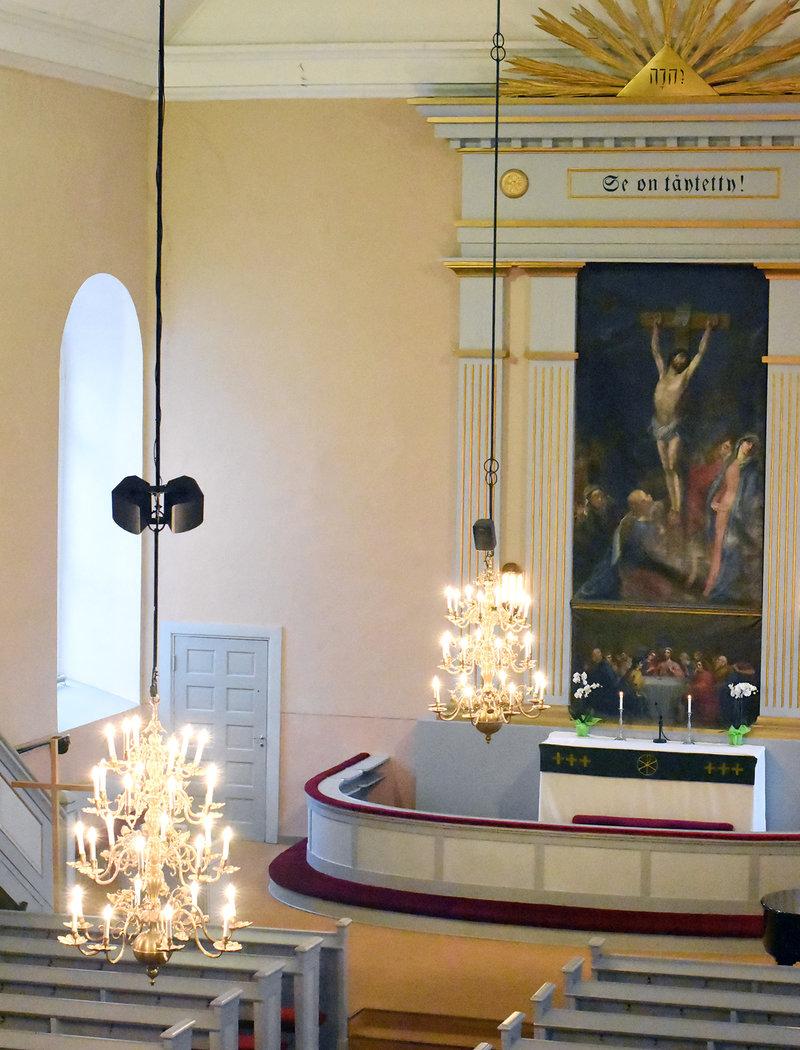 Kuva Vähänkyrön kirkosta sisältä